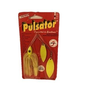 Nichols‎ Lures Pulsator Spinnerbait 1/2oz 24K Gold Plated Metal Flake Chartreuse